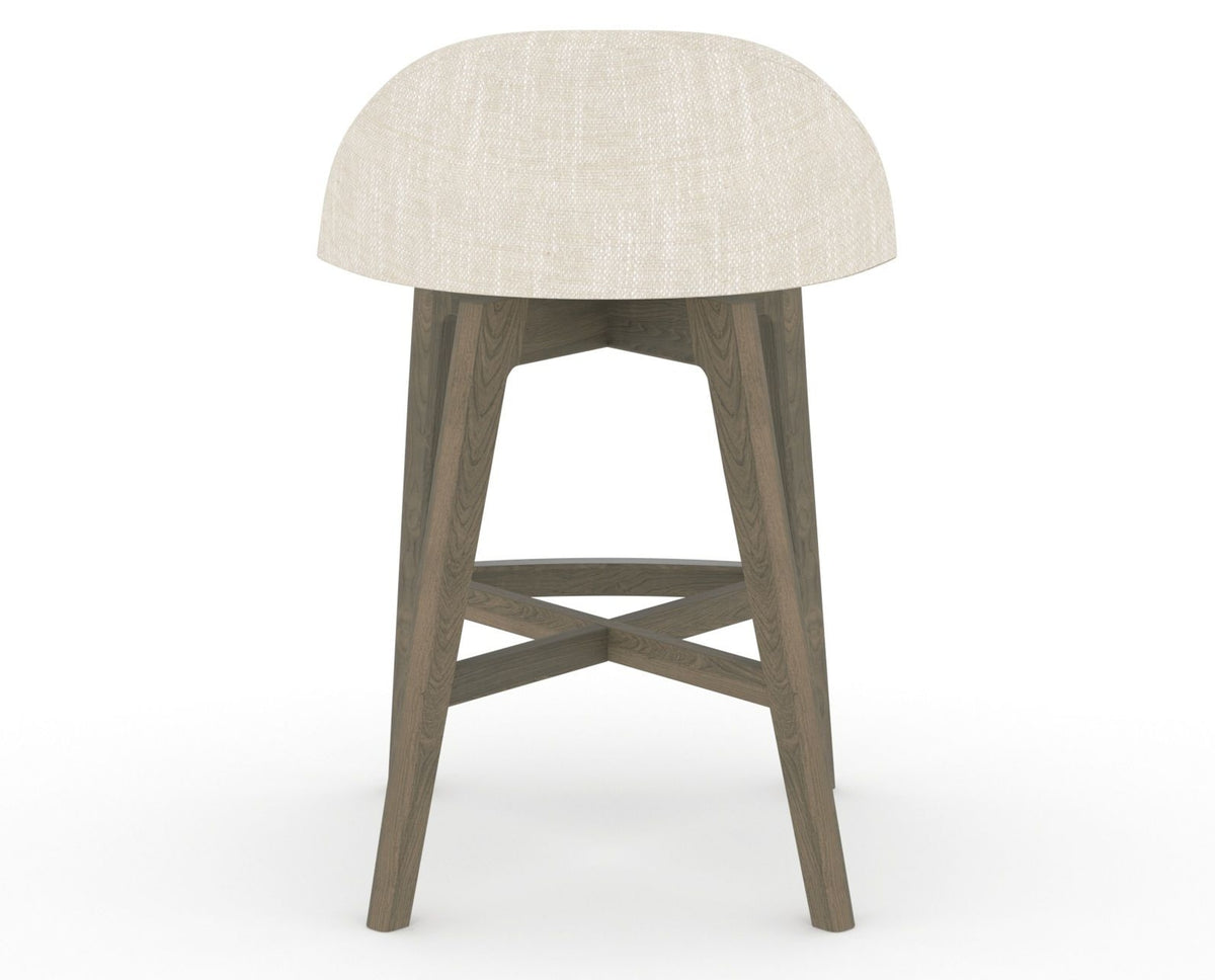Canadel Downtown Swivel Counter or Bar Stool 8138 in FT InsideOut® and 08 Shadow, back view