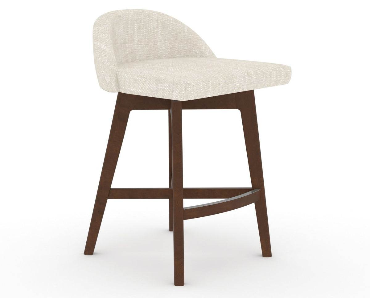 Canadel Downtown Swivel Counter or Bar Stool 8138 in FT InsideOut® and 19 Cognac Washed, three-quarter view