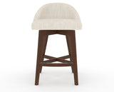 Canadel Downtown Swivel Counter or Bar Stool 8138 in FT InsideOut® and 19 Cognac Washed, front view