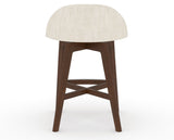 Canadel Downtown Swivel Counter or Bar Stool 8138 in FT InsideOut® and 19 Cognac Washed, back view
