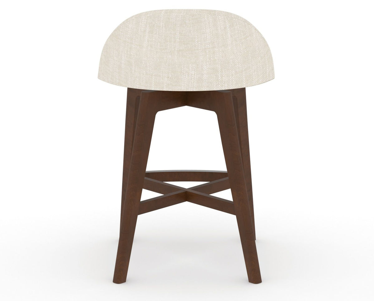 Canadel Downtown Swivel Counter or Bar Stool 8138 in FT InsideOut® and 19 Cognac Washed, back view