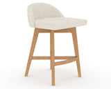 Canadel Downtown Swivel Counter or Bar Stool 8138 in FT InsideOut® and 20 Caramel Washed, three-quarter view