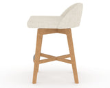 Canadel Downtown Swivel Counter or Bar Stool 8138 in FT InsideOut® and 20 Caramel Washed, side view