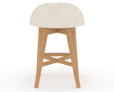 Canadel Downtown Swivel Counter or Bar Stool 8138 in FT InsideOut® and 20 Caramel Washed, back view