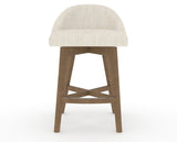 Canadel Downtown Swivel Counter or Bar Stool 8138 in FT InsideOut® and 25 Pecan Washed, front view