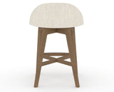 Canadel Downtown Swivel Counter or Bar Stool 8138 in FT InsideOut® and 25 Pecan Washed, back view