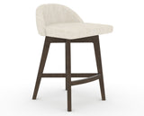 Canadel Downtown Swivel Counter or Bar Stool 8138 in FT InsideOut® and 29 Hazelnut Washed, three-quarter view