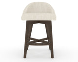 Canadel Downtown Swivel Counter or Bar Stool 8138 in FT InsideOut® and 29 Hazelnut Washed, front view