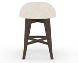 Canadel Downtown Swivel Counter or Bar Stool 8138 in FT InsideOut® and 29 Hazelnut Washed, back view