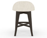 Canadel Downtown Swivel Counter or Bar Stool 8138 in FT InsideOut® and 59 Davy's Grey, back view