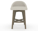 Canadel Downtown Swivel Counter or Bar Stool 8138 in TB Fabric and 08 Shadow, front view