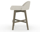 Canadel Downtown Swivel Counter or Bar Stool 8138 in TB Fabric and 08 Shadow, side view