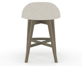 Canadel Downtown Swivel Counter or Bar Stool 8138 in TB Fabric and 08 Shadow, back view