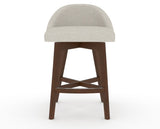 Canadel Downtown Swivel Counter or Bar Stool 8138 in TB Fabric and 19 Cognac Washed, front view