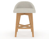 Canadel Downtown Swivel Counter or Bar Stool 8138 in TB Fabric and 20 Caramel Washed, front view