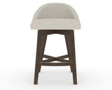 Canadel Downtown Swivel Counter or Bar Stool 8138 in TB Fabric and 29 Hazelnut Washed, front view