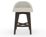 Canadel Downtown Swivel Counter or Bar Stool 8138 in TB Fabric and 59 Davy's Grey, front view