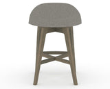 Canadel Downtown Swivel Counter or Bar Stool 8138 in TN Fabric and 08 Shadow, back view
