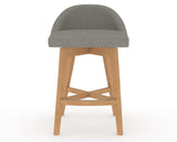 Canadel Downtown Swivel Counter or Bar Stool 8138 in TN Fabric and 20 Caramel Washed, front view