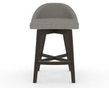Canadel Downtown Swivel Counter or Bar Stool 8138 in TN Fabric and 59 Davy's Grey, front view