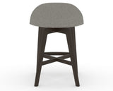Canadel Downtown Swivel Counter or Bar Stool 8138 in TN Fabric and 59 Davy's Grey, back view