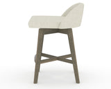 Canadel Downtown Swivel Counter or Bar Stool 8138 in TW Fabric and 08 Shadow, side view