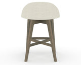 Canadel Downtown Swivel Counter or Bar Stool 8138 in TW Fabric and 08 Shadow, back view