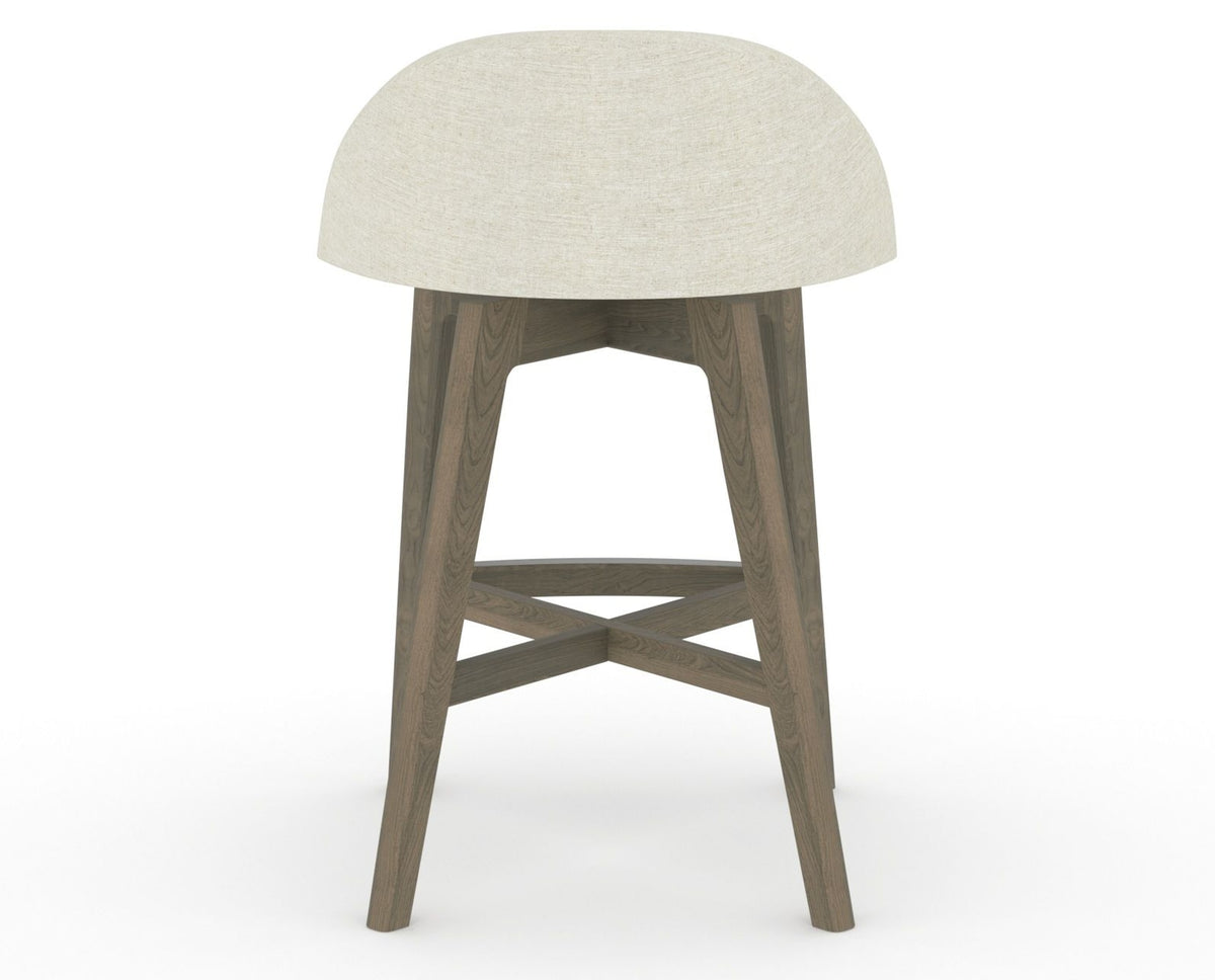 Canadel Downtown Swivel Counter or Bar Stool 8138 in TW Fabric and 08 Shadow, back view