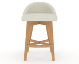 Canadel Downtown Swivel Counter or Bar Stool 8138 in TW Fabric and 20 Caramel Washed, front view
