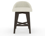 Canadel Downtown Swivel Counter or Bar Stool 8138 in TW Fabric and 59 Davy's Grey, front view