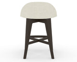 Canadel Downtown Swivel Counter or Bar Stool 8138 in TW Fabric and 59 Davy's Grey, back view