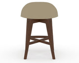 Canadel Downtown Swivel Counter or Bar Stool 8138 in XY Faux Leather and 19 Cognac Washed, back view
