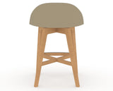 Canadel Downtown Swivel Counter or Bar Stool 8138 in XY Faux Leather and 20 Caramel Washed, back view