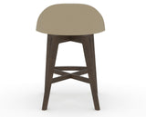 Canadel Downtown Swivel Counter or Bar Stool 8138 in XY Faux Leather and 29 Hazelnut Washed, back view