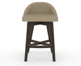 Canadel Downtown Swivel Counter or Bar Stool 8138 in XY Faux Leather and 59 Davy's Grey, front view