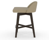 Canadel Downtown Swivel Counter or Bar Stool 8138 in XY Faux Leather and 59 Davy's Grey, side view