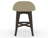 Canadel Downtown Swivel Counter or Bar Stool 8138 in XY Faux Leather and 59 Davy's Grey, back view