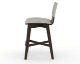 Canadel Downtown Swivel Counter or Bar Stool 8142 in 7C Fabric and 59 Davy's Grey, side view