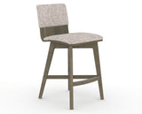 Canadel Downtown Swivel Counter or Bar Stool 8142 in FP Crypton® and 08 Shadow, three-quarter view
