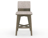 Canadel Downtown Swivel Counter or Bar Stool 8142 in FP Crypton® and 08 Shadow, front view