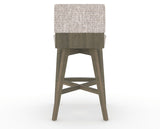 Canadel Downtown Swivel Counter or Bar Stool 8142 in FP Crypton® and 08 Shadow, back view