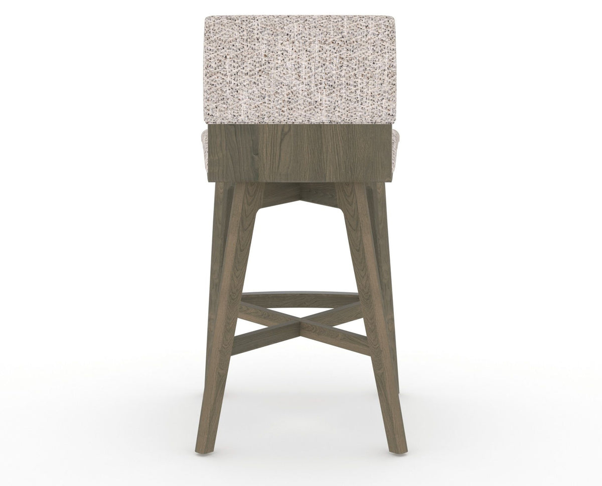 Canadel Downtown Swivel Counter or Bar Stool 8142 in FP Crypton® and 08 Shadow, back view