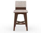 Canadel Downtown Swivel Counter or Bar Stool 8142 in FP Crypton® and 19 Cognac Washed, front view