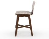 Canadel Downtown Swivel Counter or Bar Stool 8142 in FP Crypton® and 19 Cognac Washed, side view