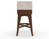 Canadel Downtown Swivel Counter or Bar Stool 8142 in FP Crypton® and 19 Cognac Washed, back view