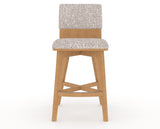 Canadel Downtown Swivel Counter or Bar Stool 8142 in FP Crypton® and 20 Caramel Washed, front view