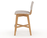 Canadel Downtown Swivel Counter or Bar Stool 8142 in FP Crypton® and 20 Caramel Washed, side view