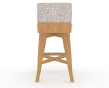 Canadel Downtown Swivel Counter or Bar Stool 8142 in FP Crypton® and 20 Caramel Washed, back view