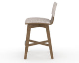 Canadel Downtown Swivel Counter or Bar Stool 8142 in FP Crypton® and 25 Pecan Washed, side view