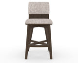 Canadel Downtown Swivel Counter or Bar Stool 8142 in FP Crypton® and 29 Hazelnut Washed, front view